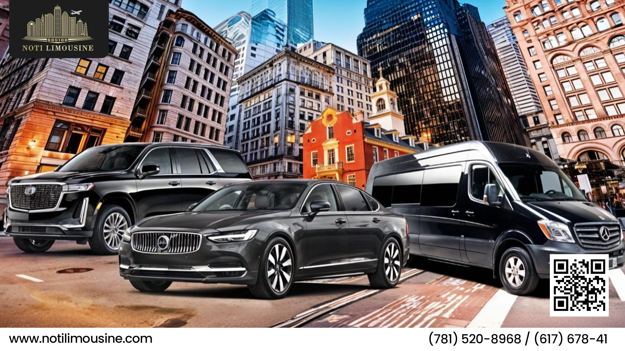 Professional chauffeur opening the door of a luxury black sedan for a passenger in Boston.