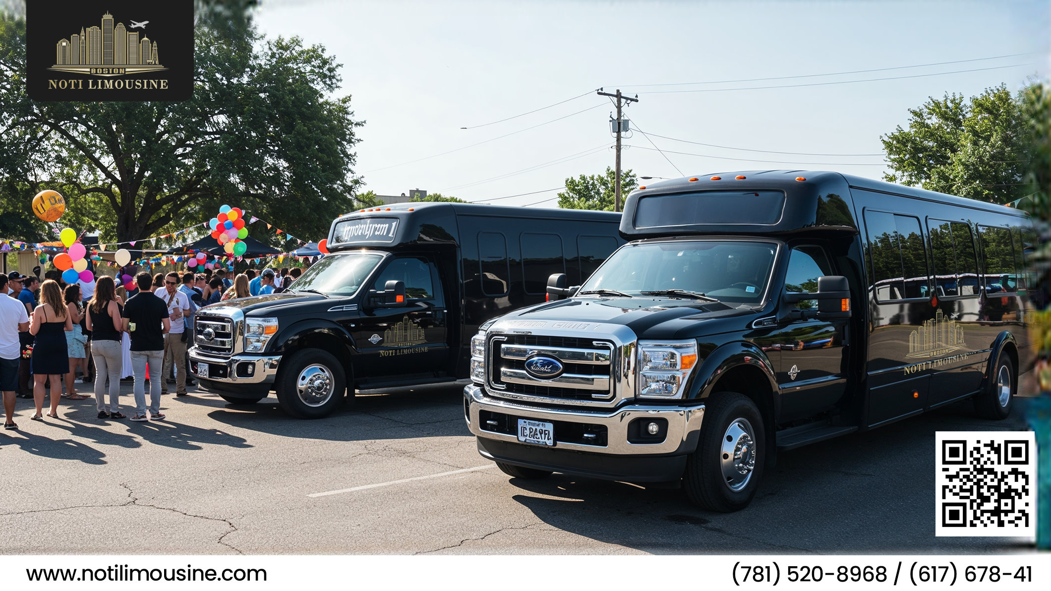 Spacious and luxurious Boston party bus interior with LED lighting and plush seating, ideal for group celebrations.