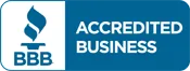 Better Business Bureau (BBB) logo, indicating trust and accreditation for the business.