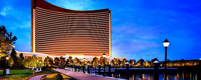 Luxury Limo Parked Outside a Boston Casino Entrance