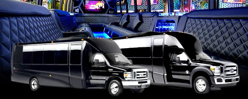 Spacious Party Bus with Comfortable Seating and LED Lights