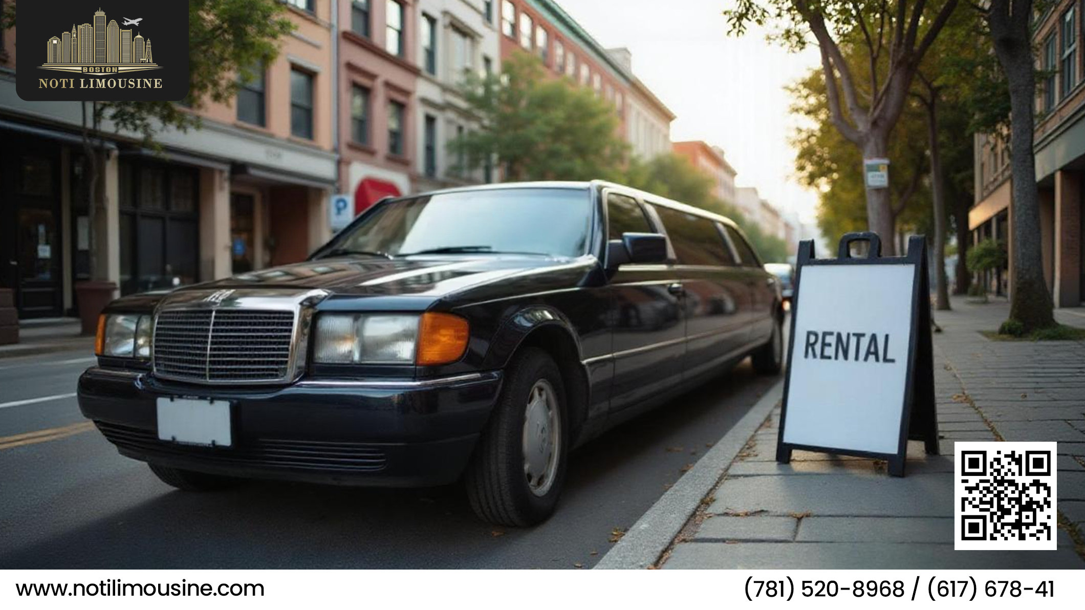 Chauffeur holding the door open for a passenger entering a stretch limousine in Boston, ideal for special events and luxury rides.