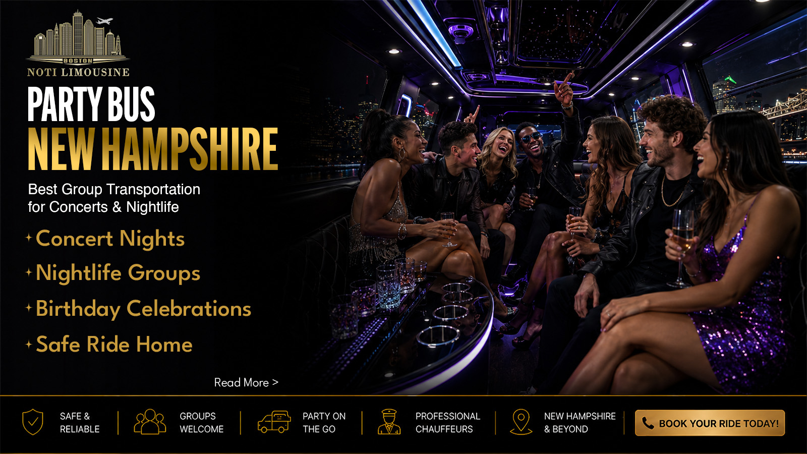 Party Bus New Hampshire Guide for Concerts and Nightlife