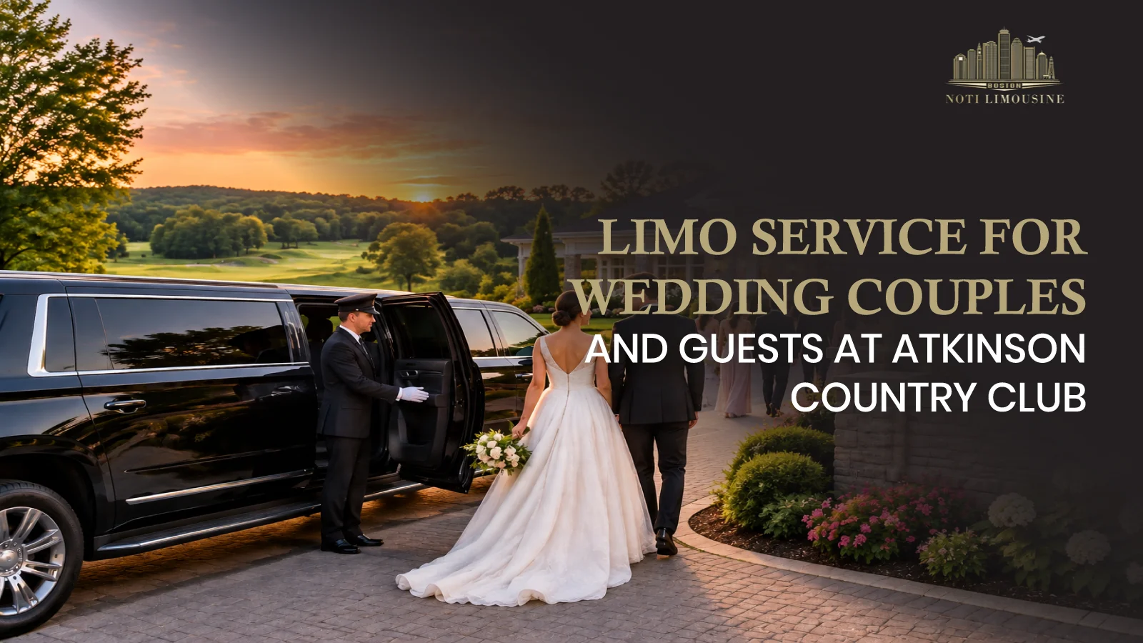 Limo Service for Wedding Couples and Guests at Atkinson Country Club
