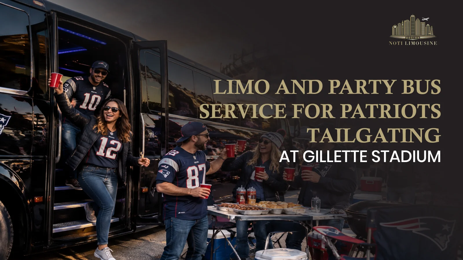 Limo and Party Bus Service for Patriots Tailgating at Gillette Stadium